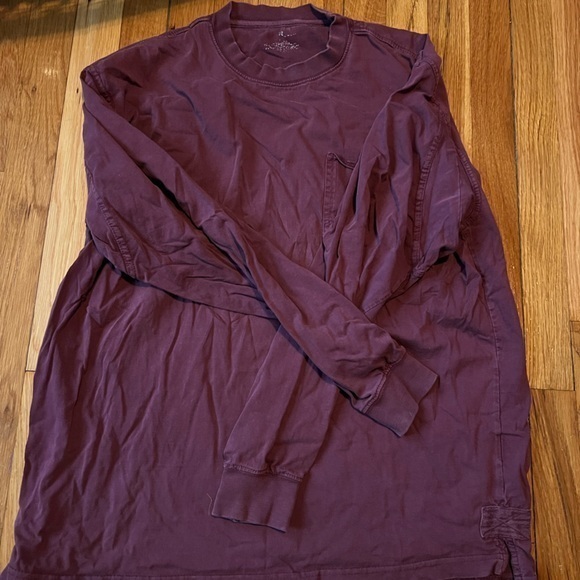 Tops - Women’s heavy long sleeve plum pocket shirt XL